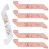 Nieuwe Nieuwe 1Set Rose Gold Bruid Om Satijnen Sjerp Haarband Bruids Douche Bruiloft Decoraties Hen Night Geschenken Vrijgezellenfeest benodigdheden