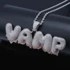 -Z 0-9 Aangepaste Naam Rode Onderkant Letters Hanger Ketting voor Mannen Vrouwen Zirkoon Hip Hop Jewelry319I