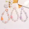 Porte-clés Acrylique Bowknot Porte-clés Femmes Voiture Airpods Pendentif Chaîne Dazzle Bayberry Ball Imitation Perle Perlée Accessoires Porte-clés