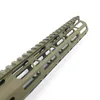 10/12/15 Inch Lightweight Screw Mount Type M-LOK Handguards Monolithic Top Rail FDE color MLR-xFDES