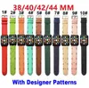 Designer Smart Watches Bandjes Sportband Voor Apple Watch 8 7 6 5 4 3 2 1 Horlogeband Armbandbanden Voor iwatch 49mm 45mm 41mm 40mm 44mm 42MM L Rode Bloem Zachte Vervanging Wa