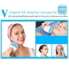 Tillbehör Ice Roller och Gua Sha Jade Massage för Body Face Eye Cold Compress Therapy Pain Relief Skin Rejuvenation W V Shape Beauty Care