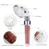 Bathroom Shower Heads LED Head High Pressure Anion Filter Water Saving Showerhead Temperature Control Colorful Light Handheld Big Rain YQ240228