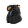 Cat Costumes Cute Lion Mane Wig Hat Funny Pets Clothes Cap Fancy Kitten Cosplay Ears With Costume Party Puppy Dogs Accessories Y0G4 Dhwpb