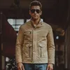 S-6XL MENS Pigskin Beige Real Leather Jacket Motorcykel äkta läderjackor Winter Coat Men 240228