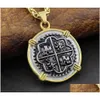 Pendant Necklaces Pirate Spanish Treasure Coin Chain 2023 Necklace3030636 Drop Delivery Jewelry Pendants Dhzt0