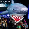 wholesale Modello di squalo gonfiabile gigante a bocca aperta da 5 m L 16,4 piedi di lunghezza per feste o decorazioni e altri eventi in vendita