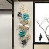 Väggklockor modern enkel utsökt fyrbladklöver titta på tredimensionell järnmetalldekorativ klock vardagsrumsmatsal