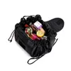 Sac à cosmétiques brossé pour femmes, sac de rangement de toilette de voyage, sac de maquillage à bandoulière, boîte de beauté de grande capacité étanche 240228