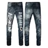 amirs jeans Designer hole jeans for mens skinny motorcycle softener Trendy round star letters jeans outdoor recreation slim legged amirs