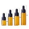 포장 병 도매 호박색 명확한 유리 드롭퍼 병 5ml 10ml 15ml 20ml 투명 피펫 바이알 1000pcs 드롭 배달 Office dhx5n