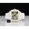Diamanten Uhr Mechanische Carters High End Top Marke Custom Moissanit Luxus Original Hand Set Iced Out Hip Hop Bust Down