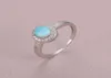 925 Sterling Silber Naturstein Larimar Antragsring Damen Design Klassisch Schlicht Weiblich Hochzeit LIEBE Diamant Schmuck Dating9152312