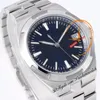 8F Overseas 4500V Ultradun A5100 zelfopwindend automatisch herenhorloge 41 mm blauwe stick wijzerplaat roestvrijstalen armband Super Edition horloges Puretime Reloj Hombre