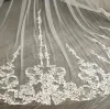 Romantic Long Bridal Veils Cathedral Length White Ivory Lace Applique 4M Wedding Veil With Comb High Quality velo de novia