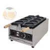 Commerciale 3PCS Moneta Waffle Maker Coreano Moneta D'oro Pane Macchina Per Waffle 3000W Rivestimento antiaderente Elettrico/Gas