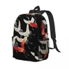 Plecak latający czerwone białe dźwigi w czarnym japońskim wzorze plecaków BookBag Casual Studenci Torby szkolne Travel RucksAcka Bag na ramię