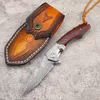 High Quality A2263 Flipper Folding Knife M390/VG10 Damascus Steel Tanto Point Blade Rosewood with Steel Sheet Handle Outdoor Ball Bearing Washer Fast Open Knives