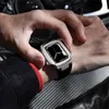 Designer de luxe AP modifié en acier inoxydable boîtier de protection bracelet en cuir bracelets de montre bracelet de fermoir papillon Fit iWatch série 8 7 6 5 4 pour Apple Watch 44 45mm W