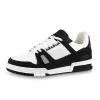 Quality Designer Trainer Sneaker Virgil Casual Shoes Calfskin Abloh Black White Green Red Blue Leather Overlays Platform Outdoor Walking Low Sneakers