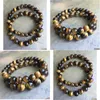 Beaded 8Mm 10Mm Natural Stone Heal Beaded Elastic Strands Bracelets Gemstone Beads Yellow Tiger Eye Bracelet Drop Delivery Jewelry Br Dhvox