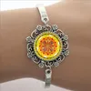 Charm Bracelets 2024 Arrival Real Square Mandala Om Namaste Glass Dome Bracelet Meditation Picture Yoga Jewelry Gift Ht094