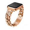 Designer de luxo diamante feminino pulseira pulseiras para apple watch band série 7 6 se 5 4 3 pulseira de metal para iwatch 41mm 45mm 40mm 44mm 38mm 42mm cinto designerP7JYP7JY