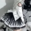 Jupes 2024 Japonais Punk Gothique Lolita Kawaii Gâteau Jupe Rétro Piano Clé Vague Dot Dentelle Noir Blanc Fée Grunge Y2k Femmes