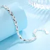 Braccialetti a maglie Bracciale in argento 925 con cuore d'amore e trifoglio per donna, ragazza, regalo di compleanno, temperamento semplice, gioielli di moda coreani