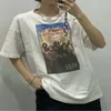 Designer moda t camisa saint michael personagem ilustração impressão vintage solto casual em torno do pescoço dos homens e das mulheres de manga curta t-shirt