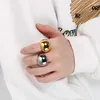 Anéis de casamento de luxo feminino anel liso aço inoxidável presente de noivado ouro prata cor