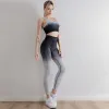 Kıyafetler Yoga Scrunch Taytlar Gradyan Kadın Taytlar Yüksek Bel Kalça Kaldırma Tayt Kadın Fiess Taytlar Spor Salonu Çıkış Giyim Takımını