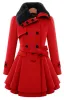 Mezclas de abrigo largo de lana ajustado de invierno para mujer, abrigo de Cachemira coreano acolchado con doble botonadura, estilo inglés, gabardina, cinturón, estilo de vestido largo