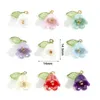 Charms 10st Colorful Harts Flower 3D Lily of the Valley Pendants for DIY örhängen Kvinnor smycken tillverkningar 14,5x14m