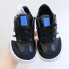 Barnskor avslappnad SSAMBAS Running Boys Sneakers Barn Youth Big Kid Gum Shoe Toddlers Preshcool Runner Trainers Black White Girls Cl W5al#