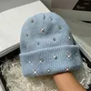 Berets água quente diamante cabelo de malha chapéu para mulheres inverno engrossado rua ao ar livre japonês coreano versátil