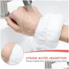 Serviette Spa Poignet Washband Microfibre Wash Band Bracelet Lavage Visage Absorbant Bracelets Poignets Sweatband Prévenir Les Gouttes De Liquide Deliv Dhhba