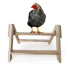 Stands Soporte de madera para percha de pollo para gallinas, soporte de trípode de madera hecho a mano para loros y pájaros grandes