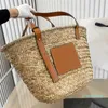 Strandpåsar totes kvinnor raffia luxurys handväska axel crossbody atmospheric handväskor lady plånbok purses semester