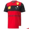 Odzież motocyklowa klasyczny ferrari f1 T-shirt odzież forma 1 fani ekstremalne sportowe oddychające ubranie Najwyważone krótkie rękawie Custo Dhln1