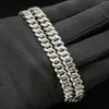 8mm Iced Out VVS Moissanite Cuban Link Chain Men and Women S925 Silver Hip Hop Jewelry Diamond Test Halsband