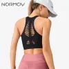 Sets/Anzüge Normov Nahtloses Yoga-Sport-BH-Oberteil Fiess Damen Racerback Running Crop Tops Workout Gepolsterter Yoga-BH High Impact Activewear