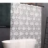 Shower Curtains 1pc Damascus Pattern Print EVA Bathroom Accessories Transparent Mildew Proof Waterproof Curtain With Hooks