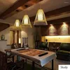 Chandeliers LED Nordic Handmade Bamboo Art Modern Minimalist Southeast Asia Rattan Creative Ceiling Lamp Living Room