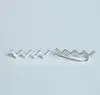 Stud Oorbellen Promotie Fijne 925 Sterling Zilveren Sieraden Fabriek Aangepaste Micro Pave ZIRCONIA Lange Oor Draad Oorbel