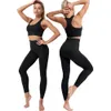 2023 Yoga Set Seamless Gym Gradient Fitness Sports Dräkt Träning Sportkläder Stretch Legging 240226