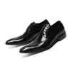 Robe chaussures hommes formel en cuir véritable affaires décontracté de haute qualité bureau de luxe mâle respirant Oxfords