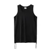 Canotte da uomo Primavera ed Estate Street Trendy Hip Hop Tinta unita Nappa Casual Girocollo Gilet senza maniche T-shirt per uomo e donna