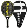 Tennisrackets HOOWAN LIGHTNING Strandtennisracket 3K PRO Koolstofvezel T700 Ruw oppervlak Superzacht Zwart EVA-kern 20MML2402