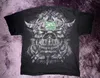 T-shirt de camisetas de camisetas Y2K Gothic Skull T-shirt de grandes dimensões